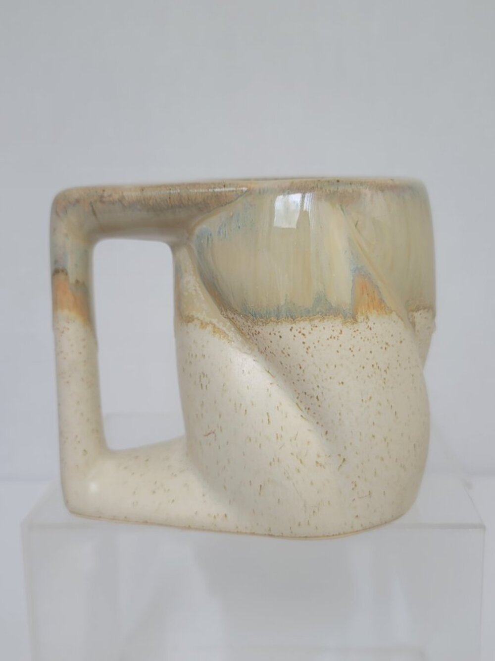 Rodolfo Padilla Mexican Pottery Drip Glazed Stoneware Coffee Mug Signed 12 oz - Picture 2 of 15